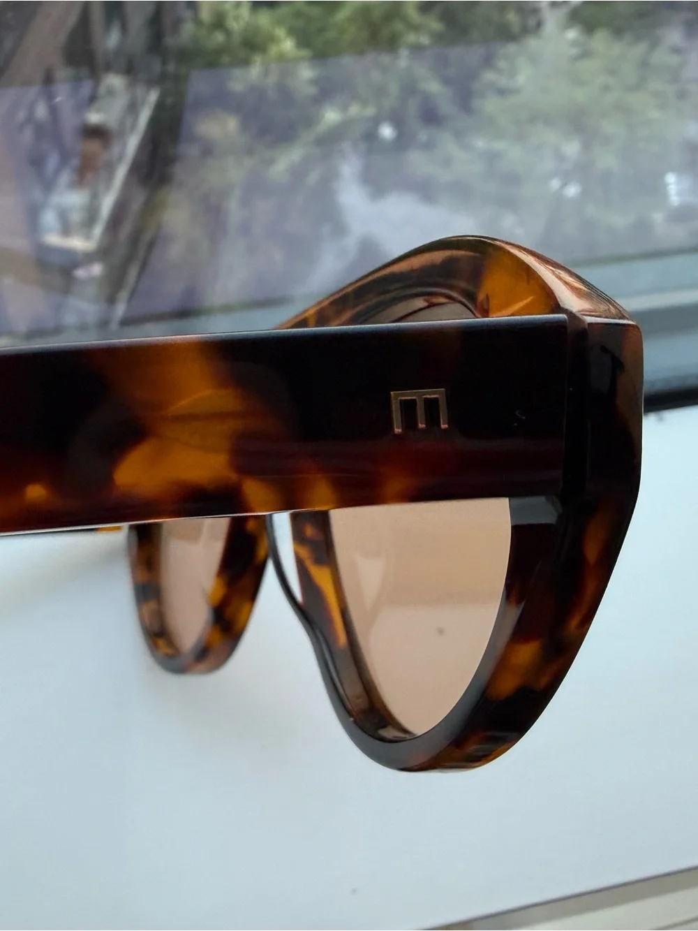 Elisa Johnson Val Tortoiseshell Brown Aviator Sunglasses